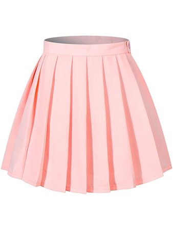 Pink pleated skirt