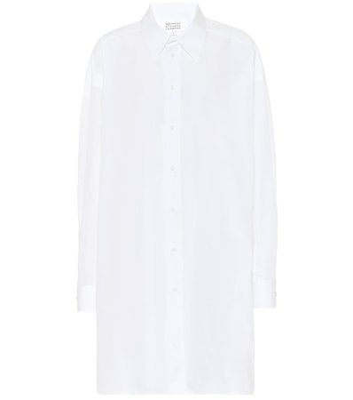 Cotton-Poplin Mini Shirt Dress - Maison Margiela | Mytheresa