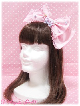 Colorful Ribbon Pearl Head Bow - Angelic Pretty