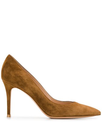 Gianvito Rossi Suede Pointed Pumps