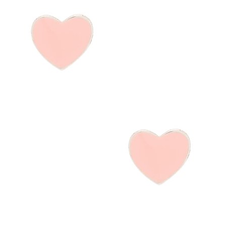 Heart Stud Earrings - Pink | Claire's US
