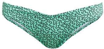 Fisch - Toiny Patterned Bikini Briefs - Womens - Green
