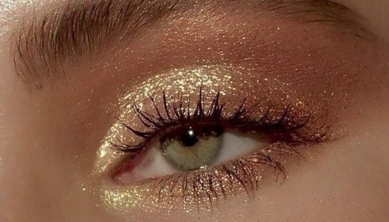 gold bronze glitter eyeshadow