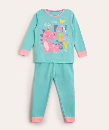 pijama infantil de moletom dinossauros azul