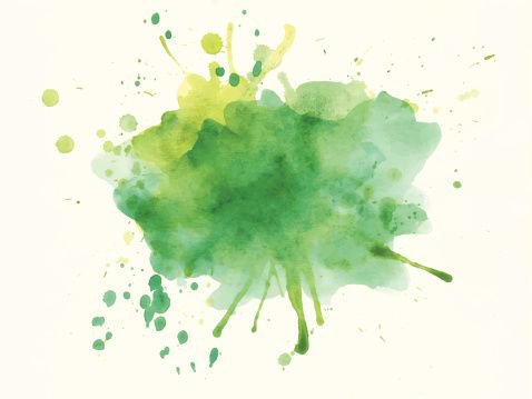 Green watercolour splatter