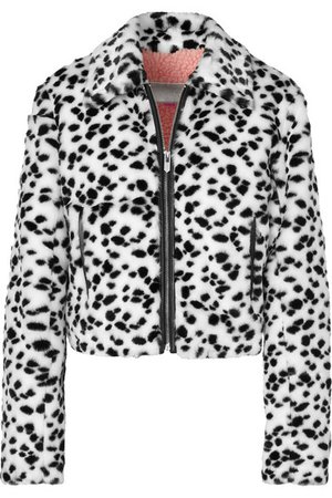 The Mighty Company | The Hamilton leather-trimmed animal-print faux fur jacket | NET-A-PORTER.COM