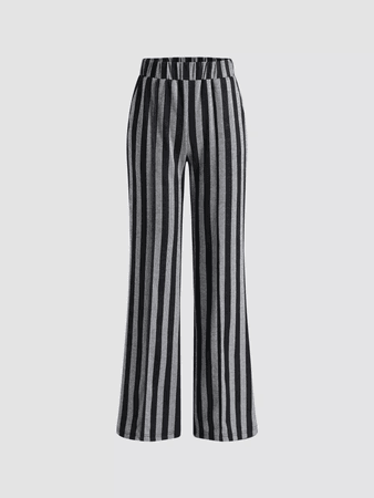 Black Stripe Pants
