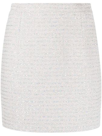 Alessandra Rich sequin-embellished Tweed Mini Skirt - Farfetch
