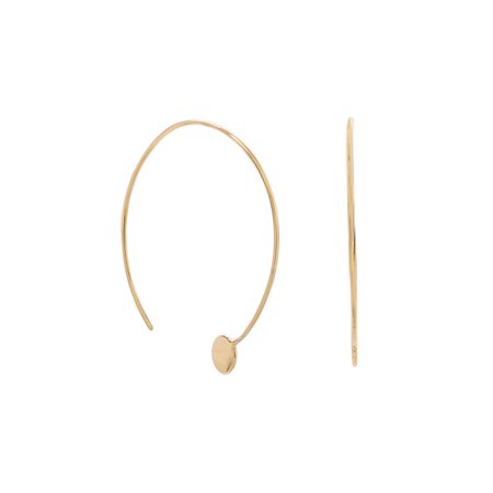14 Karat Gold Plated Threader Dot End Earring - MW House of Style