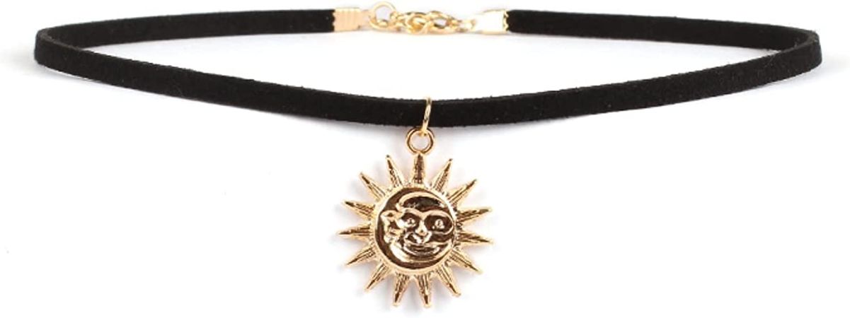 YQSZWJ Black Velvet Chokers Moon Star Sun Necklaces Set Choker Classic Chokers for Women and Girls (Black, 3 Pieces) : Amazon.ca: Clothing, Shoes & Accessories