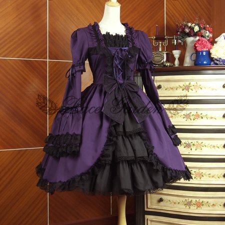 victorian gothic dress purple lolita