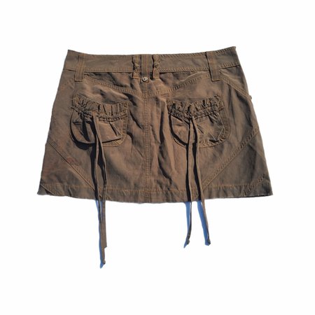 butterfly dropout brown printed mini skirt