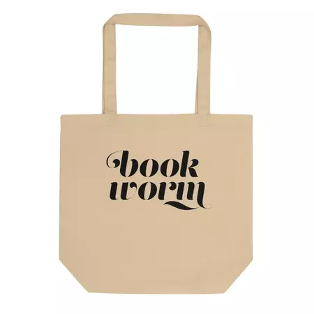 Book Worm Eco Tote Bag Library Book Tote Librarian Book - Etsy