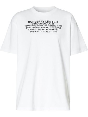 BURBERRY text print T-shirt