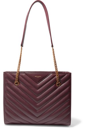 SAINT LAURENT | Tribeca small quilted textured-leather tote | NET-A-PORTER.COM