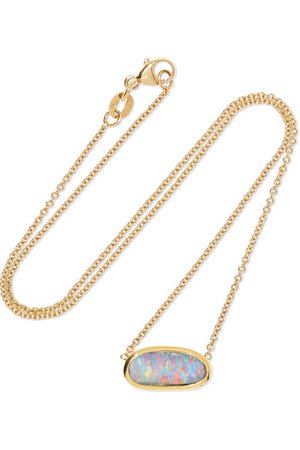 Kimberly McDonald | 18-karat gold opal necklace | NET-A-PORTER.COM