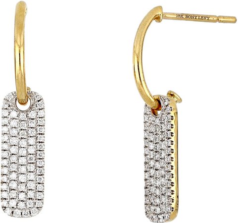 Kiera Diamond Tag Drop Earrings
