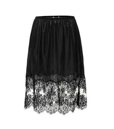 Lace-trimmed skirt