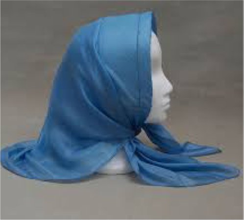 blue head scarf 1960s