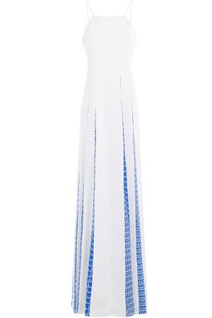 Floor Length Dress with Printed Pleats Gr. FR 38