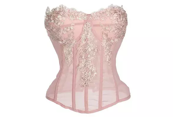 corsette embroidered pink