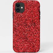 red glitter phone case