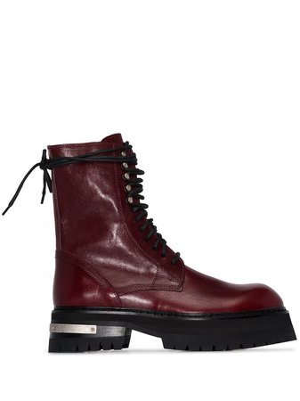 Ann Demeulemeester lace-up leather ankle boots - FARFETCH