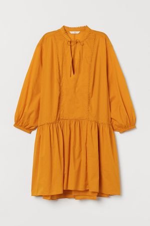 Cotton Tunic - Saffron yellow - Ladies | H&M US