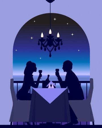 ᐈ Romantic dinner clip art stock vectors, Royalty Free romantic dinner illustrations | download on Depositphotos®