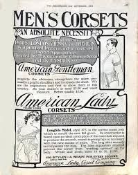 men’s corsets and American lady corsets historic vintage ad