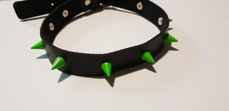 Green Spiked Chokers | Etsy