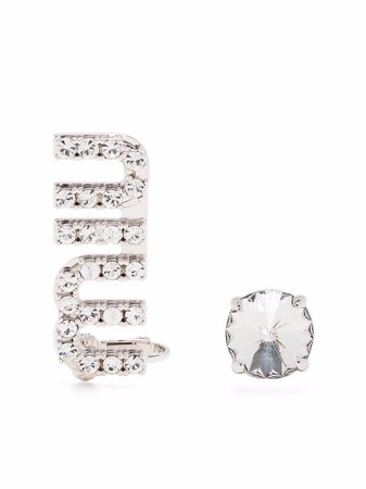 Miu Miu crystal-embellished earrings - FARFETCH