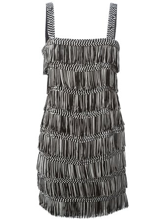 Christian Dior pre-owned Fringed Mini Dress - Farfetch