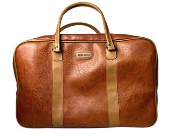 nine west brown mini suitcase vintage