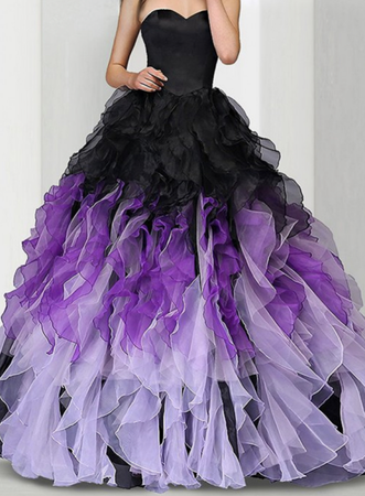 Black and Purple Gown