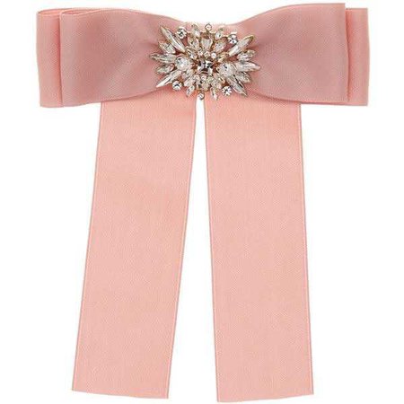 Cara Accessories Pink Ribbon Pin with Large Floral Embellishment