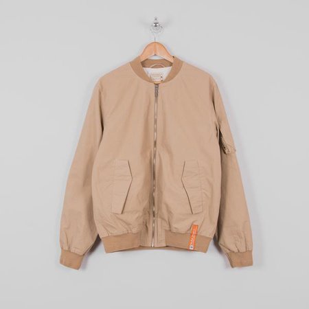 Buy the Nudie Alexander Ripstop Bomber Jacket - Beige @Union Clothing | Union Clothing
