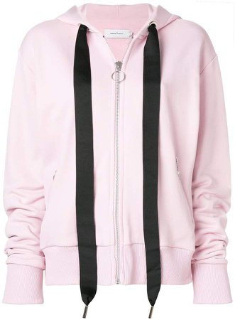 Marques'almeida oversized drawstring zipped hoodie