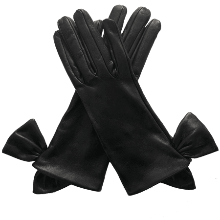 Fleur Handmade Leather Gloves With Bow Trim | Cornelia James