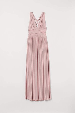 Pleated Maxi Dress - Pink
