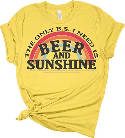 Women's T Shirt The Only B.S. I Need Vintage Summer Top Casual Graphic Plus Size Tee Maize Yellow 4XL at Amazon Women’s Clothing store