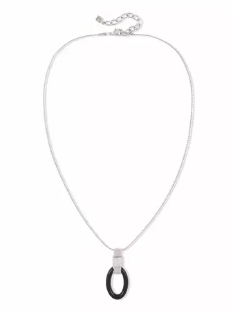 Nina Ricci | 1980s Silver and Black Necklace | Farfetch