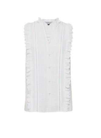 **Billie & Blossom White Dobby Button Front Shirt | Dorothy Perkins