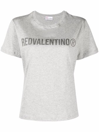 RED Valentino logo-print Cotton T-shirt - Farfetch
