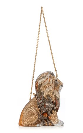 Astor Lion Crystal-Embellished Clutch by Judith Leiber Couture | Moda Operandi
