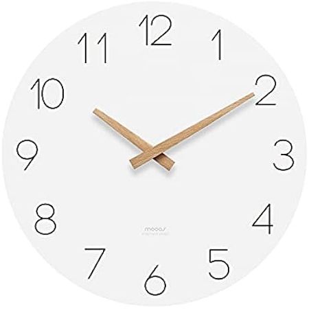 Amazon.com: Mosewa Silent Non-Ticking Wall Clock Decorative for Kitchen, Bedroom, Bathroom, Office, Living Room, Battery Operated - 10 Inch Wood Modern Simple (Gray) : Home & Kitchen