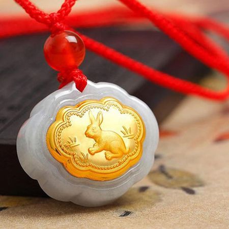 Chinese Zodiac White Jade Protection Necklace Pendant – buddhastoneshop