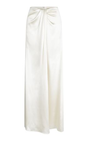 Draped Silk Satin Maxi Skirt By Heirlome | Moda Operandi