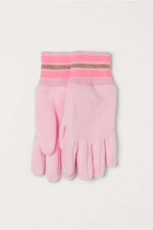 Fleece Gloves - Light pink - Kids | H&M US