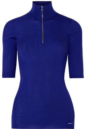 Prada | Ribbed wool-blend sweater | NET-A-PORTER.COM